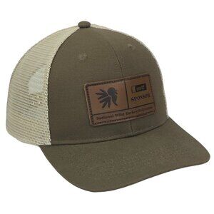 NWTF National Wild Turkey Federation SPONSOR Hat Khaki Beige Tan Snapback Cap